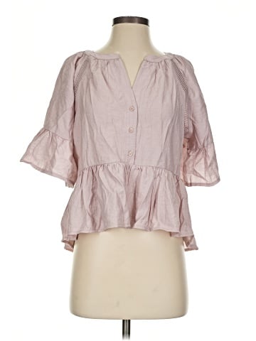 By Anthropologie Short Sleeve Blouse (view 1)