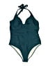 Unbranded Solid Teal One Piece Swimsuit Size XXL - photo 1