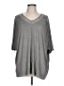 Pol Solid Gray 3/4 Sleeve Top Size L - photo 1