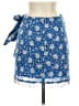 MNG Paisley Blue Denim Skirt Size XS - photo 2