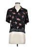 Erika Floral Black Short Sleeve Blouse Size M - photo 1