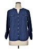 Notations Polka Dots Blue 3/4 Sleeve Blouse Size XL - photo 1