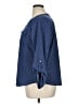 Notations Polka Dots Blue 3/4 Sleeve Blouse Size XL - photo 5