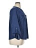 Notations Polka Dots Blue 3/4 Sleeve Blouse Size XL - photo 4