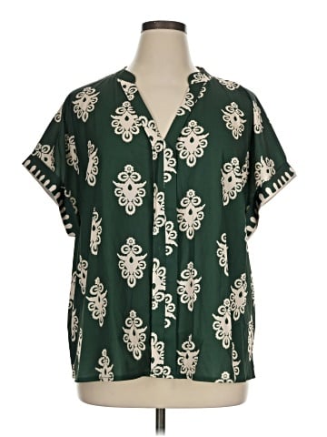 Shein Curve Short Sleeve Blouse (view 1)