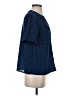 Shein Polka Dots Blue Short Sleeve Blouse Size S - photo 4