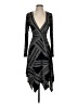 BCBGMAXAZRIA Stripes Black Cocktail Dress Size S - photo 1