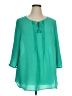 Catherines 100% Polyester Teal 3/4 Sleeve Blouse Size 0X - photo 1