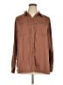 By Anthropologie 100% Polyester Brown Long Sleeve Blouse Size 1X - photo 1