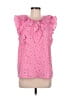 Ann Taylor LOFT Floral Pink Sleeveless Blouse Size M - photo 1