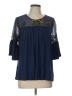 Studio JPR Blue 3/4 Sleeve Blouse Size L - photo 1