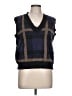 Shein Plaid Blue Sweater Vest Size L - photo 1