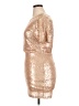 Ark & Co. 100% Polyester Metallic Gold Cocktail Dress Size L - photo 5