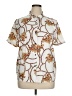 Koandaily 100% Polyester Print Ivory Short Sleeve Blouse Size XL - photo 1