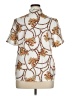 Koandaily 100% Polyester Print Ivory Short Sleeve Blouse Size XL - photo 2
