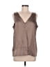 DKNY 100% Polyester Brown Sleeveless Blouse Size M - photo 1