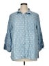 John Mark Polka Dots Blue 3/4 Sleeve Button-Down Shirt Size 1X - photo 1