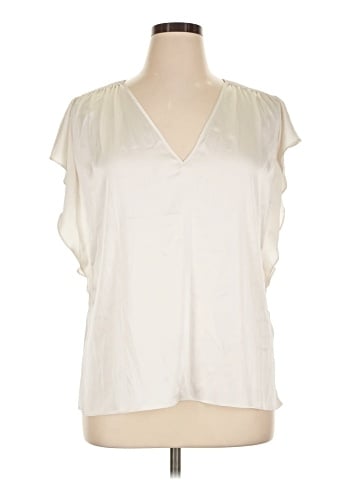 White House Black Market Short Sleeve Blouse (view 1)
