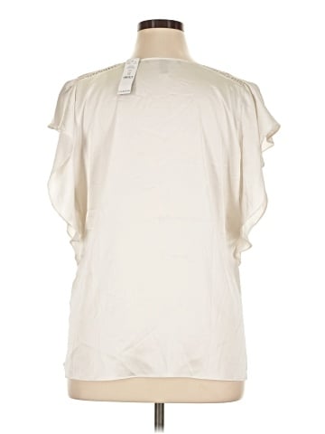 White House Black Market Short Sleeve Blouse (view 2)