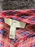 Joie Plaid Red Long Sleeve Blouse Size L - photo 7