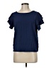 Shein Blue Short Sleeve Blouse Size 6 - photo 1