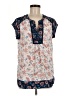 DR2 100% Polyester Ivory Short Sleeve Blouse Size M - photo 1