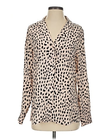 Rails Long Sleeve Silk Top (view 1)