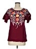 Unbranded Burgundy Short Sleeve Blouse Size M - photo 1