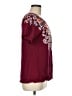 Unbranded Burgundy Short Sleeve Blouse Size M - photo 4