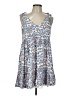 Entro 100% Rayon Animal Print Blue Casual Dress Size L - photo 1