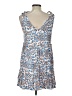 Entro 100% Rayon Animal Print Blue Casual Dress Size L - photo 2