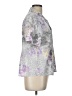 Alfred Dunner 100% Polyester Floral Silver Short Sleeve Blouse Size 12 - photo 4
