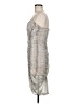 Aura Metallic Silver Cocktail Dress Size M - photo 5