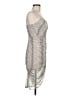 Aura Metallic Silver Cocktail Dress Size M - photo 4