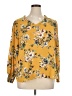 Counterparts 100% Polyester Yellow Long Sleeve Blouse Size XL - photo 1
