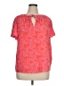 Style&Co Pink Short Sleeve Blouse Size XL - photo 1
