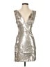 Zara Basic Metallic Silver Cocktail Dress Size S - photo 1