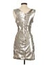 Zara Basic Metallic Silver Cocktail Dress Size S - photo 2
