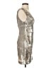 Zara Basic Metallic Silver Cocktail Dress Size S - photo 4