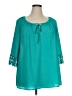 Catherines Teal 3/4 Sleeve Blouse Size 0X - photo 1