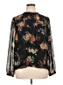 DR2 100% Polyester Floral Black 3/4 Sleeve Blouse Size XL - photo 1
