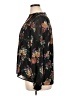 DR2 100% Polyester Floral Black 3/4 Sleeve Blouse Size XL - photo 5