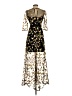 Unbranded 100% Polyester Floral Black Cocktail Dress Size XS - photo 2