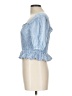 Louna 100% Cotton Blue 3/4 Sleeve Blouse Size L - photo 5