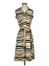 J. McLaughlin Stripes Tan Casual Dress Size S - photo 1