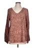 Staccato 100% Rayon Brown Long Sleeve Blouse Size L - photo 1