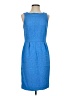 Ann Taylor Tweed Blue Cocktail Dress Size 4 - photo 1