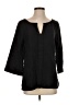 Three Dots 100% Linen Black 3/4 Sleeve Blouse Size S - photo 1