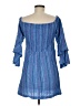 Mud Pie 100% Cotton Blue Casual Dress Size M - photo 2