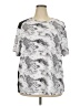 Xersion Paisley Silver Short Sleeve T-Shirt Size XXL - photo 1